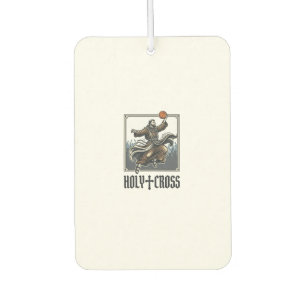 Heiliges Kreuz Vintage Basketball Religiöses Shirt Autolufterfrischer