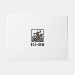 Heiliges Kreuz Vintage Basketball Religiöses Shirt Fußmatte