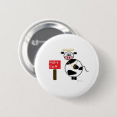 Heiliges Kuh-Abzeichen Button (Vorne & Hinten)