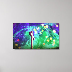 Heiliges Land Cross Sparkle Wrapped Canvas Leinwanddruck