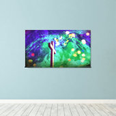 Heiliges Land Cross Sparkle Wrapped Canvas Leinwanddruck (Insitu (Holzboden))