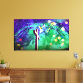 Heiliges Land Cross Sparkle Wrapped Canvas Leinwanddruck (Insitu (Wohnzimmer))