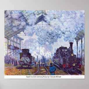 Heiliges Lazare Station, Paris durch Claude Monet Poster