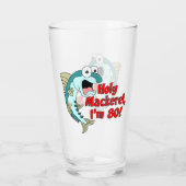 Heiliges Makrelenglas Ich bin 80 Funny Fishing Gla Glas (Rückseite)