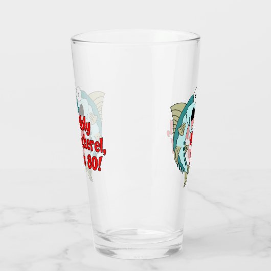 Heiliges Makrelenglas Ich bin 80 Funny Fishing Gla Glas (Links)
