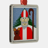 Heiliges Nicholas Silbernes Ornament (Rechts)