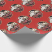 Heiliges Nicholas und Krampus Geschenkpapier (Ecke)