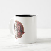 Heiliges Nicholas und Krampus Zweifarbige Tasse (Vorderseite Links)
