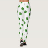 Heiliges Patricks vierblättriges Kleeblatt Leggings (Rückseite)
