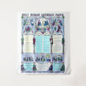 Heiliges römisch-katholisches Glaube Infographic Wandteppich (Vorderseite)