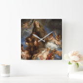 Heiliges Rosalie, der für Pest-geschlagen Quadratische Wanduhr (Zuhause)