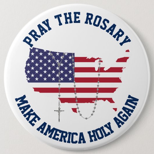 Heiliges Rosenbeet amerikanische Flagge USA Button (Vorderseite)