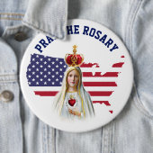 Heiliges Rosenbeet amerikanische Karten-Flagge USA Button (Beispiel)