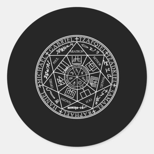 Heiliges Siegel der 7 Archangels Runder Aufkleber (Vorderseite)