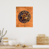 Heiliges Siegel der Ritter Templar Religiöse Kunst Poster (Küche)