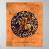 Heiliges Siegel der Ritter Templar Religiöse Kunst Poster (Vorne)