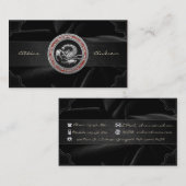Heiliges Silberkorpion auf schwarz Visitenkarte (Vorne/Hinten)