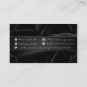 Heiliges Silberkorpion auf schwarz Visitenkarte (Rückseite)
