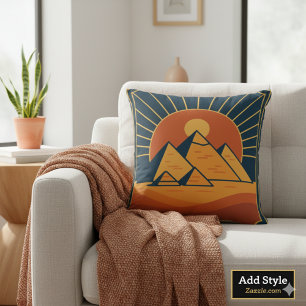 Heiliges Skarabäus-Amulett Goldenes Design Kissen