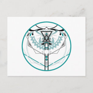 heiliges Sonnenglyph Postkarte