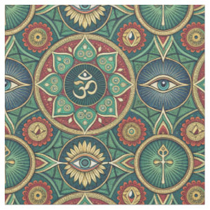 Heiliges Symbol Zen Mandala - Spirituelles Muster Stoff