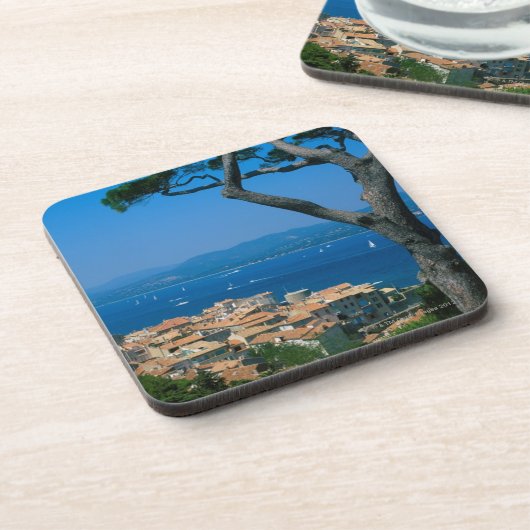 Heiliges Tropez Getränkeuntersetzer (Linke Seite)