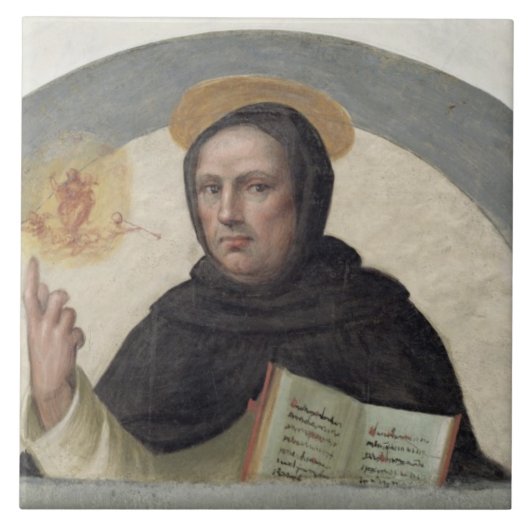 Heiliges Vincent Ferrer (Fresko) Fliese (Vorderseite)