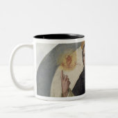 Heiliges Vincent Ferrer (Fresko) Zweifarbige Tasse (Links)