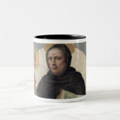 Heiliges Vincent Ferrer (Fresko) Zweifarbige Tasse (Mittel)