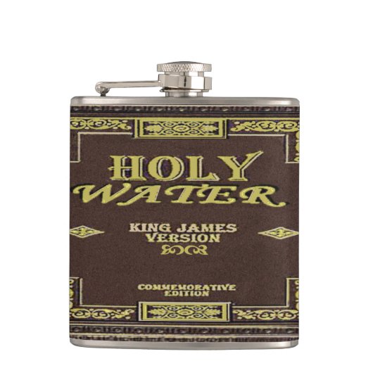 Heiliges Wasser-Bibel lustig Flachmann (Vorderseite)