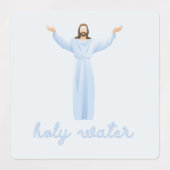 Heiliges Wasser Blau Jesus Christentum Katholik Etiketten (Design 1)
