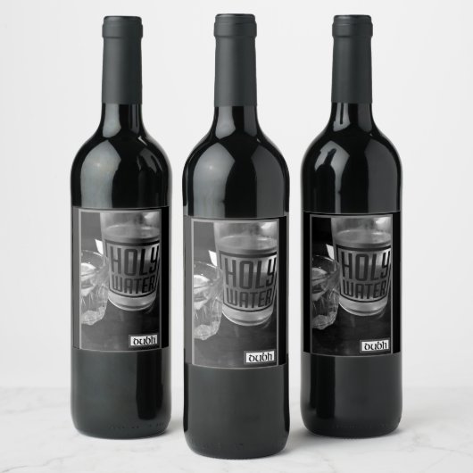 Heiliges Wasser Weinetikett (Flaschen)