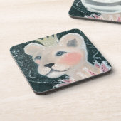 Heiligkatzentier von Iva rudzite Getränkeuntersetzer (Linke Seite)