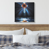 Heiligkreuz, reflektiert auf Wasser Leinwanddruck (Insitu (Schlafzimmer))