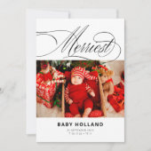 Heiligste Weihnachtsankündigung im modernen Foto Feiertagskarte (Vorderseite)