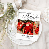 Heiligste Weihnachtsankündigung im modernen Foto Feiertagskarte