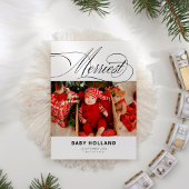 Heiligste Weihnachtsankündigung im modernen Foto Feiertagskarte