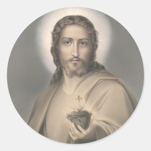 Heiligstes Herz Jesu Aufkleber (Vorderseite)