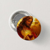 Heiligstes Herz Jesu Button (Vorne & Hinten)