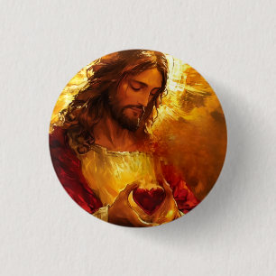 Heiligstes Herz Jesu Button