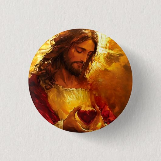 Heiligstes Herz Jesu Button (Vorderseite)