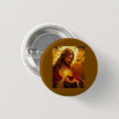 Heiligstes Herz Jesu Button (Vorne & Hinten)