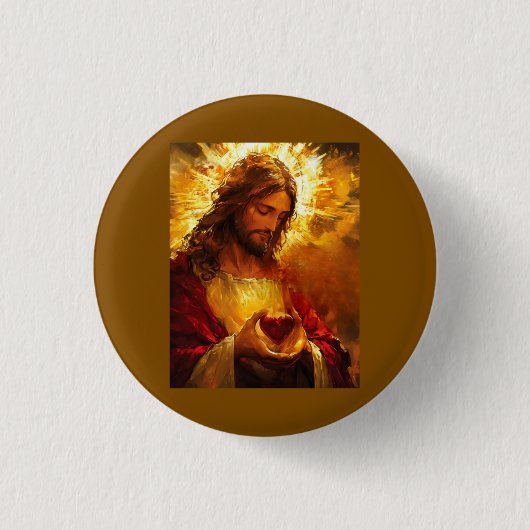 Heiligstes Herz Jesu Button (Vorderseite)