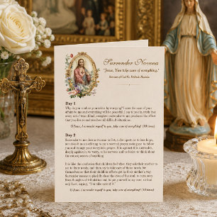 Heiligstes Herz Jesu Hingabe-Novene-Gebet Karte