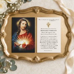 Heiligstes Herz Jesu Katholisches Trauer-Gedenkbla