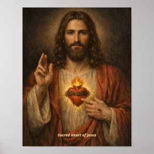Heiligstes Herz Jesu Kunstprint Poster