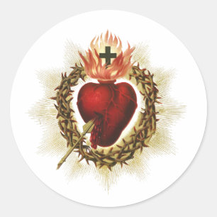 Heiligstes Herz Jesu Rundaufkleber  Runder Aufkleber