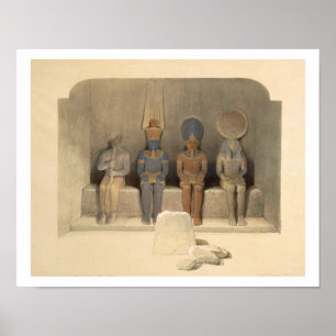 Heiligtum des Tempels von Abu Simbel, aus "Ägypten Poster