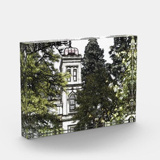 Heiligtum inmitten der Bäume Fotoblock (Links)