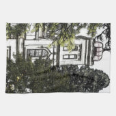 Heiligtum inmitten der Bäume Geschirrtuch (Horizontal)